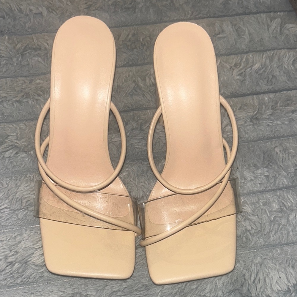 SHEIN Cream Minimalist Stiletto Heels